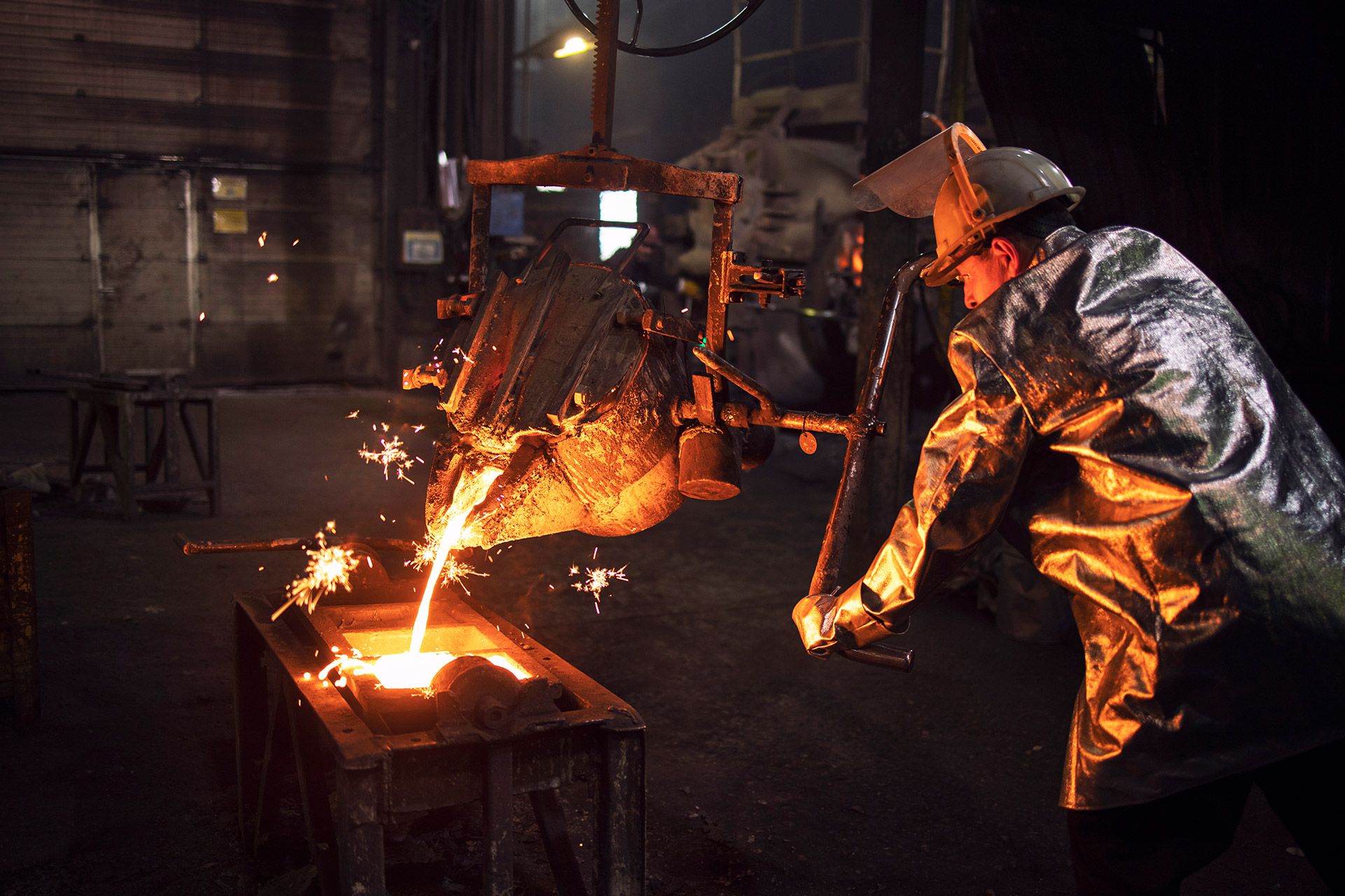 man working in foundry